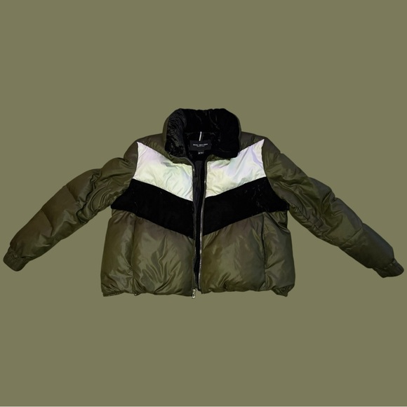 Marc New York Olive and Black Puffer Jacket - Picture 3 of 10